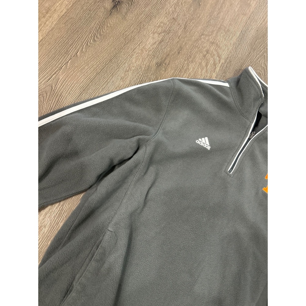 Adidas Mens Tennessee Volunteers Quarter Zip Fleece Pullover Gray Large NCAA - Picture 3 of 9